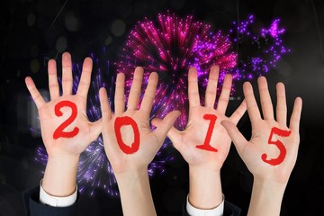 Poster - Composite image of business peoples hands