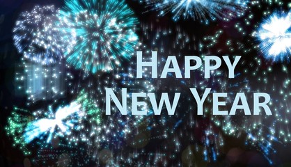 Aufkleber - Composite image of happy new year
