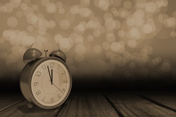 Poster - Composite image of alarm clock counting down to twelve
