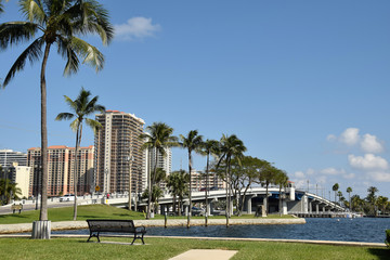 Waterway and bridge in Fort Lauderdale Florida