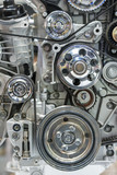 Fototapeta  - Close up of car engine