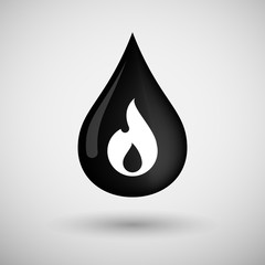 Sticker - Oil drop icon with flame