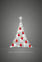 2015 Happy New Year background with Christmas tree. Vector illus