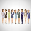 Business Women Thinking - Isolated On Gray Background - Vector Illustration, Graphic Design Editable For Your Design. Business Concept