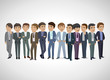 © milosdizajn - Group Of Business Men - Isolated On Gray Background