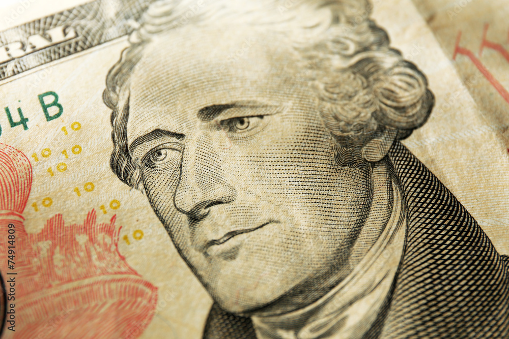 Dollar face close-up