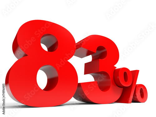 Fotografia Red eighty three percent off. Discount 83%.