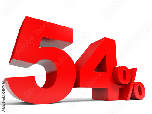 Poster Red fifty four percent off. Discount 54%.