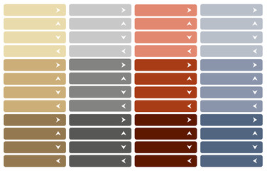 Wall Mural - Set of flat vector buttons with arrows