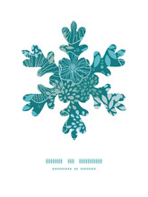 Vector Blue And Gray Plants Christmas Snowflake Silhouette