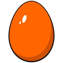 Orange Easter Egg