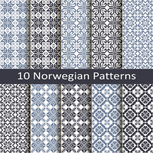Set Of Ten Norwegian Patterns