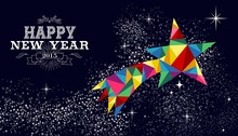 New Year 2015 Shooting Star Card