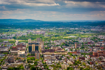 Sticker - View of Reading from the Pagoda on Skyline Drive in Reading, Pen