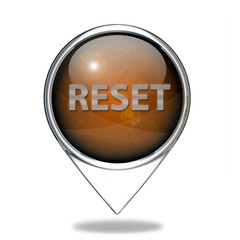 Sticker - reset pointer icon on white background