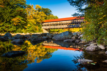 Albany Covered Bridge, Along The Kancamagus Highway In White Mou