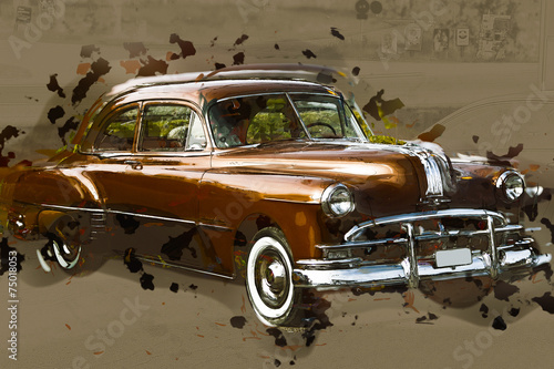 Fototapeta na wymiar Oldtimer Illustration