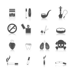 Poster - Smoking Icon Black Set