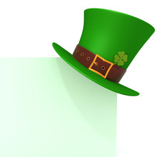 St. Patrick's Day Green Hat Of A Leprechaun Panel
