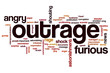 Outrage word cloud