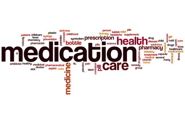 Wall Mural - Medication word cloud