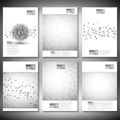 Sticker - molecule structure, interconnection network. brochure, flyer or