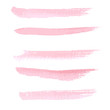 Hand drawn pastel  pink color watercolor brushstroke line