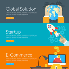 Wall Mural - concept for global solution, startup and e-commerce