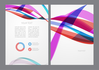 Sticker - Abstract modern bright multicolored flyer.