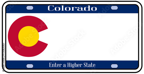 Colorado State License Plate Stock Vector | Adobe Stock