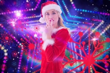 Poster - Composite image of festive blonde keeping a secret