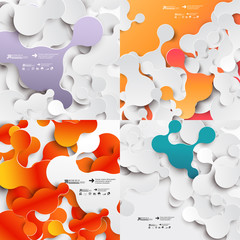 Poster - Abstract 3D Paper Infographics