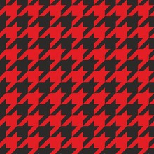 Houndstooth Vector Tile Black And Red Pattern Background