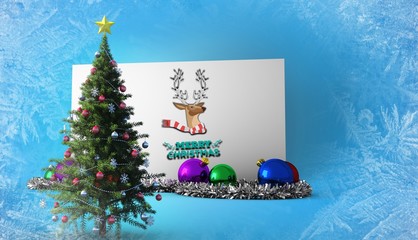 Poster - Composite image of merry christmas message