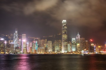 Wall Mural - Skyline of Hong Kong  at Night