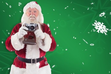 Aufkleber - Composite image of santa is taking a picture