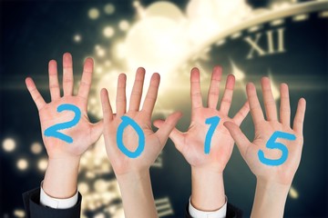 Poster - Composite image of business peoples hands