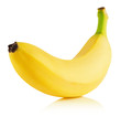 tasty banana isolated on the white background