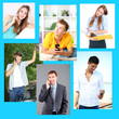 © Africa Studio - Connection concept. People with mobile phone collage