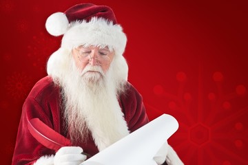 Aufkleber - Composite image of santa writes something with a feather