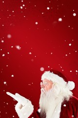 Aufkleber - Composite image of santa claus blowing