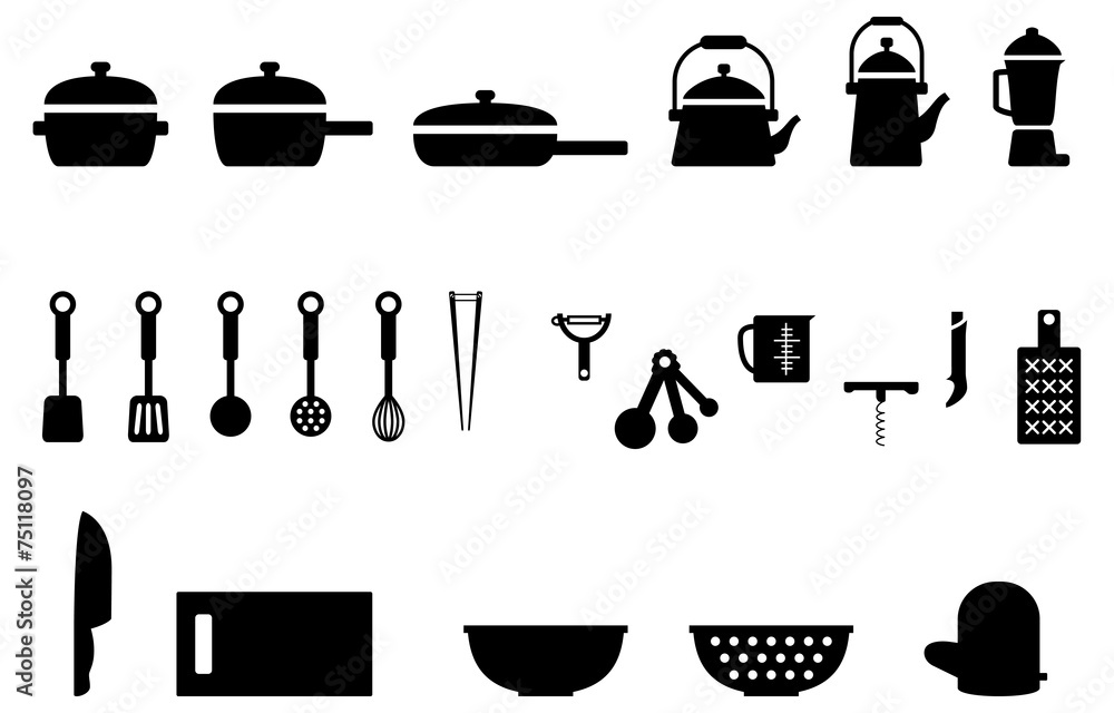 キッチンツール　キッチン用品　調理器具　アイコン