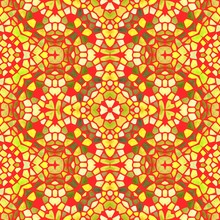 Yellow Kaleidoscope Seamless Abstract Background.
