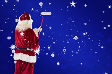 Aufkleber - Composite image of santa has a globe in his hand