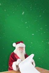 Aufkleber - Composite image of santa writes something with a feather