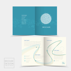 Wall Mural - abstract template half-fold brochure