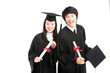 © jsco - 스튜디오 안의 남자 여자 졸업생
