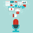 © venimo - Vector podcast concept in flat style
