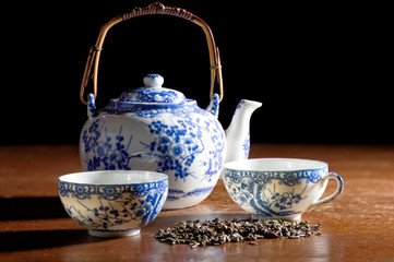 Wall Mural - Old Chinese porcelain teapot