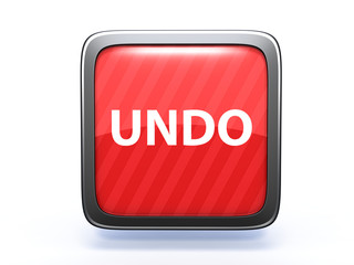 Sticker - undo square icon on white background